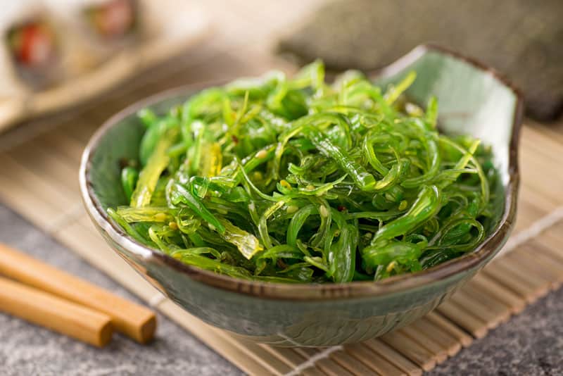 Seaweed as a food in salad