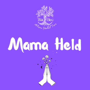 Bia Beo Mama Held herbal tea label