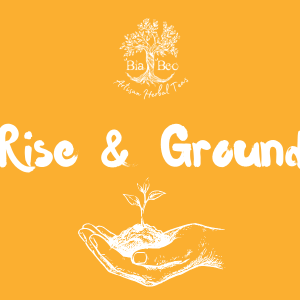 Bia Beo Rise & Ground herbal tea label